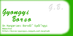 gyongyi borso business card